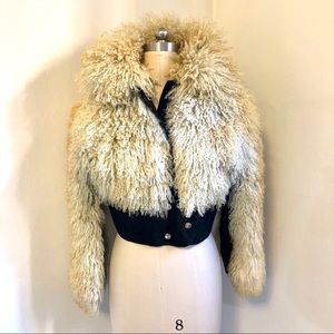 STUNNING VINTAGE MONGOLIAN FUR JACKET (S/M)